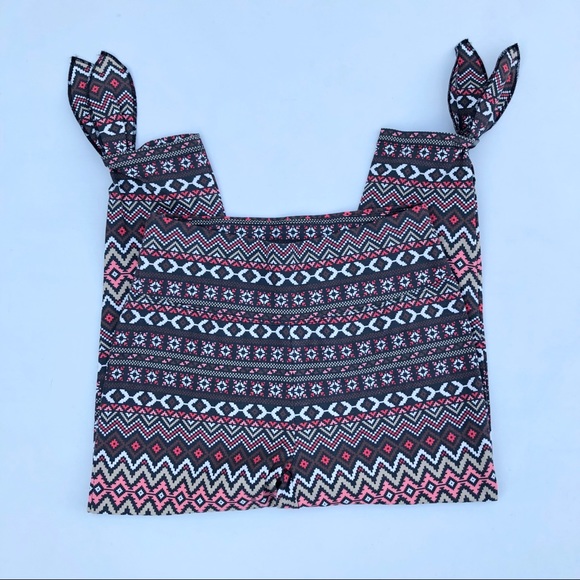 DG2 Tribal Printed Tie Ankle Leggings Size Small - Picture 4 of 6